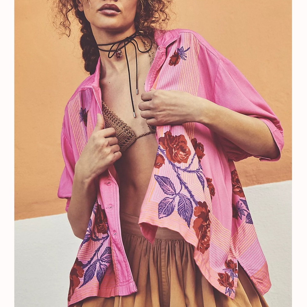 We The Free Pink Top with Branded Label